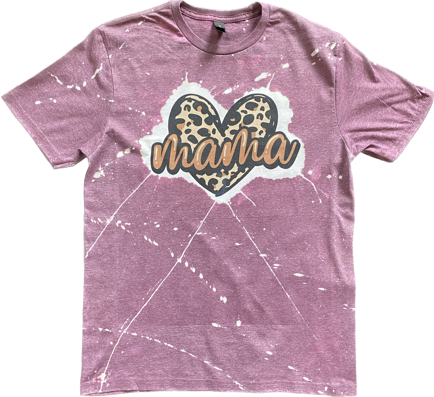 Mother's Day Gift - "Mama" Leopard Print Heart T-Shirt